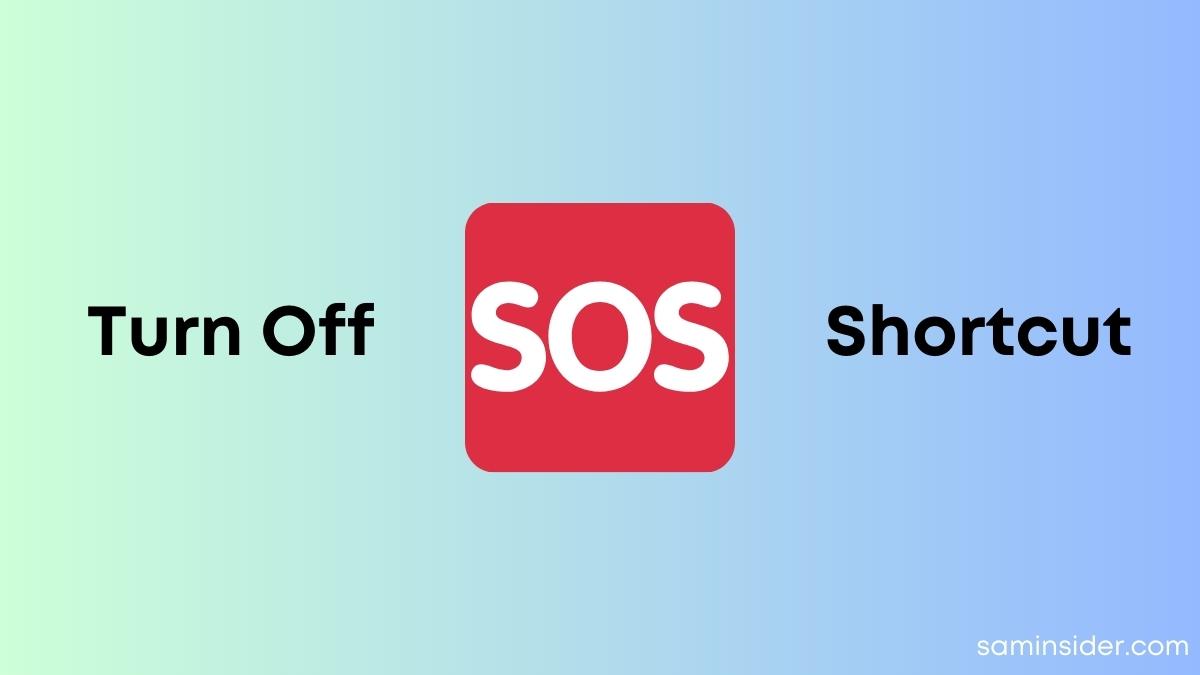 Turn Off SOS Shortcut On Samsung