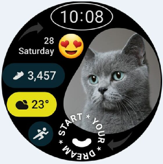Galaxy Photo Sticker Watch face
