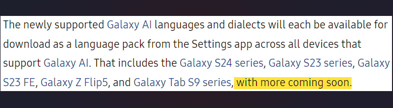 Galaxy AI will be available