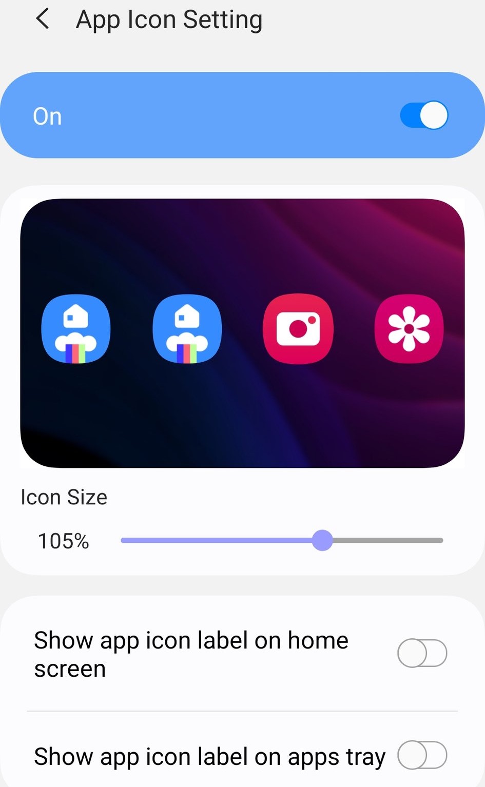 app icon size adjustment
